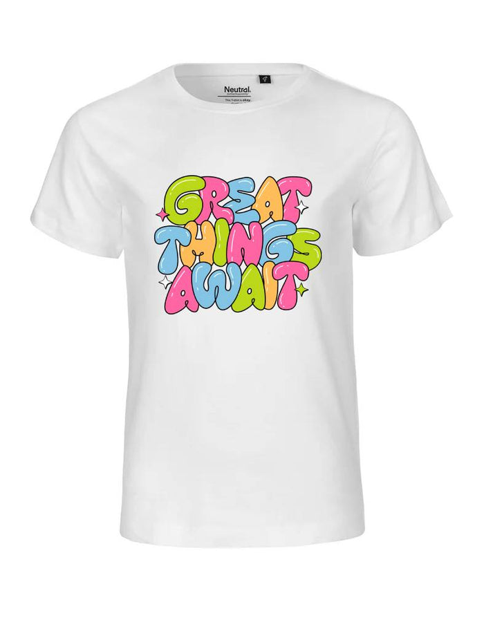 T-shirt infantil Great Things Await