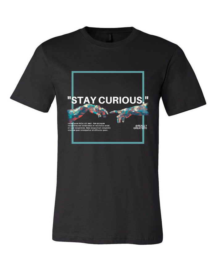 T-shirt para homem Stay Curious