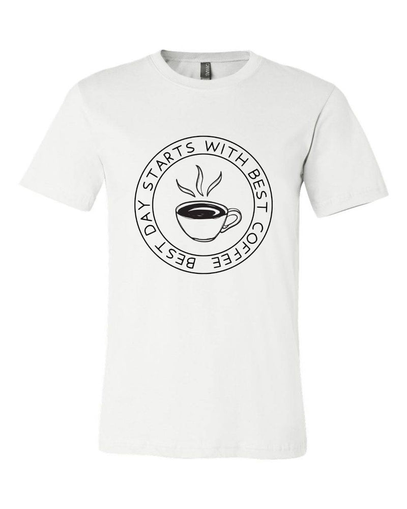 T-shirt para homem Best Day Starts With Best Coffee