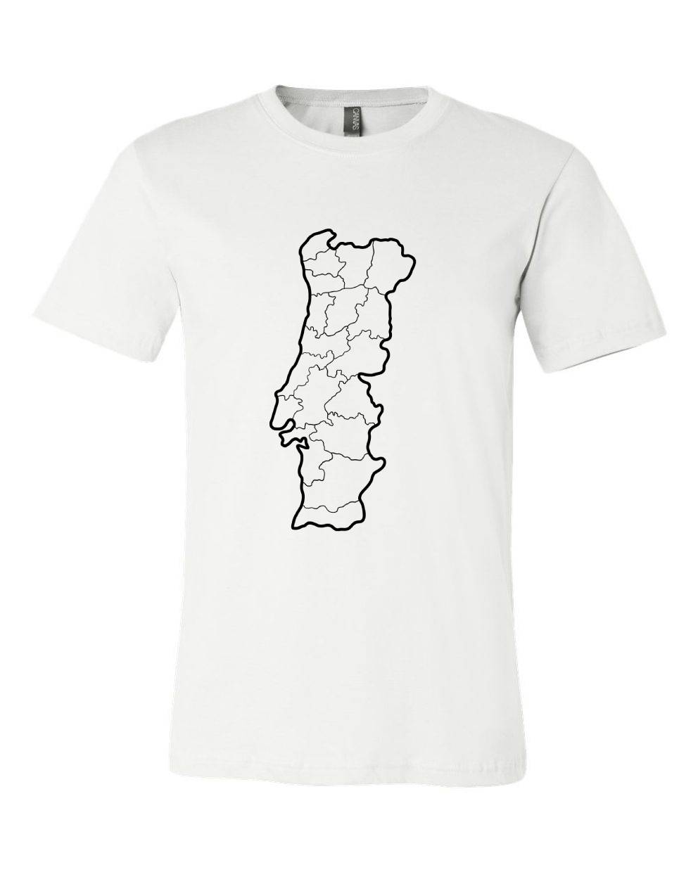 T-shirt para homem Mapa de Portugal