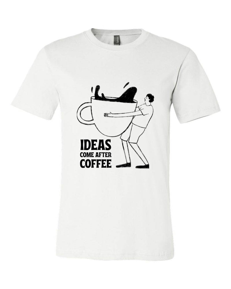 T-shirt para homem Ideas Come After Coffee