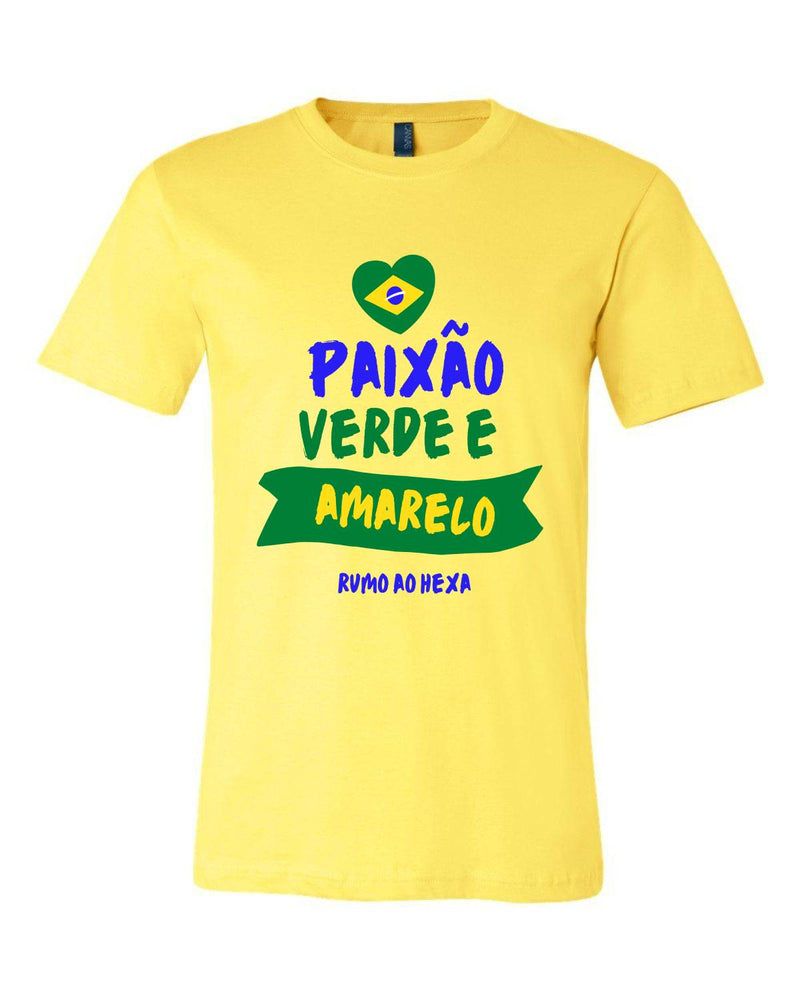 T-shirt para homem Paixão Verde a Amarelo Brasil