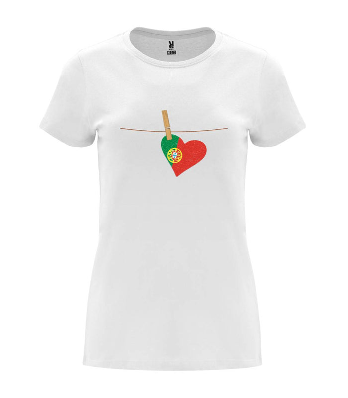 T-shirt feminina Coração de Portugal