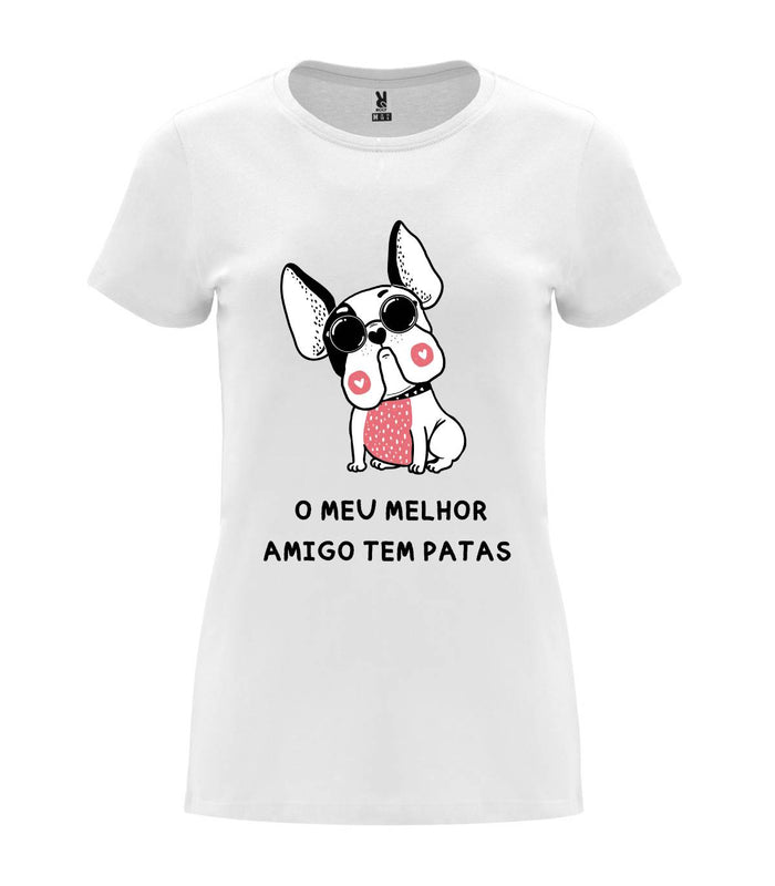 T-shirt feminina O Meu Melhor Amigo Tem Patas