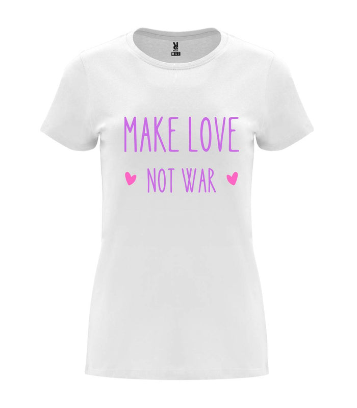 T-shirt feminina Make Love Not War