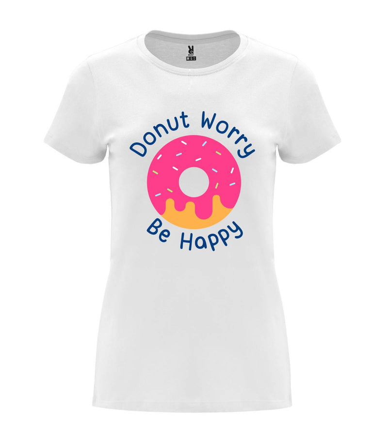 T-shirt feminina Donut Worry Be Happy