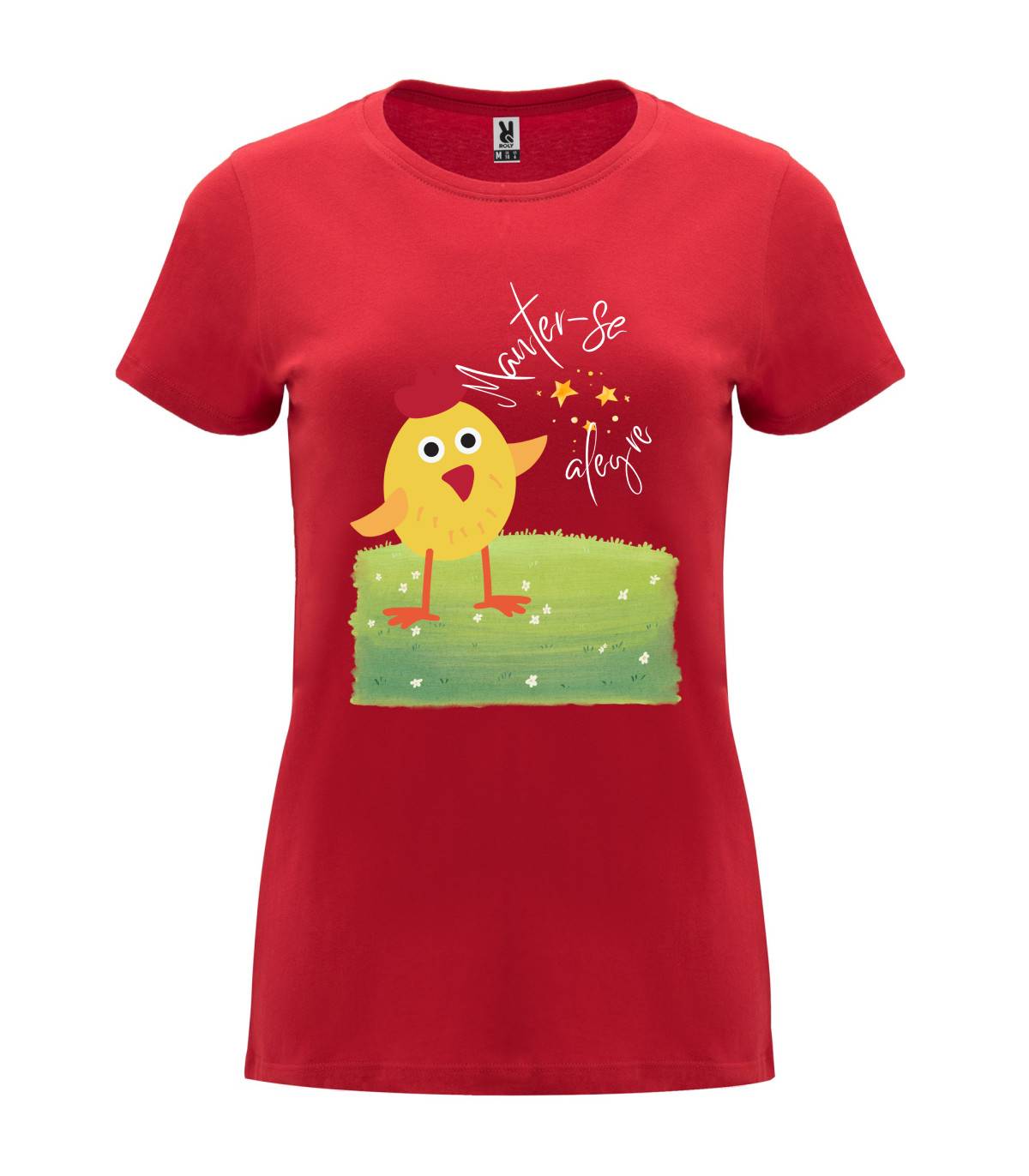 T-shirt feminina Manter-se Alegre