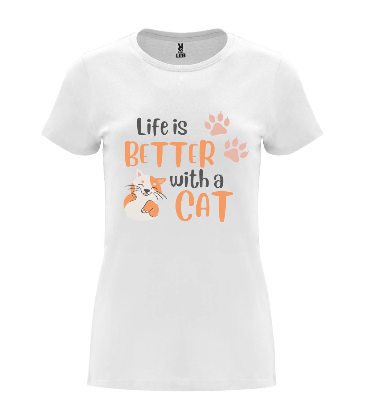 T-shirt feminina Life is Better With a Cat