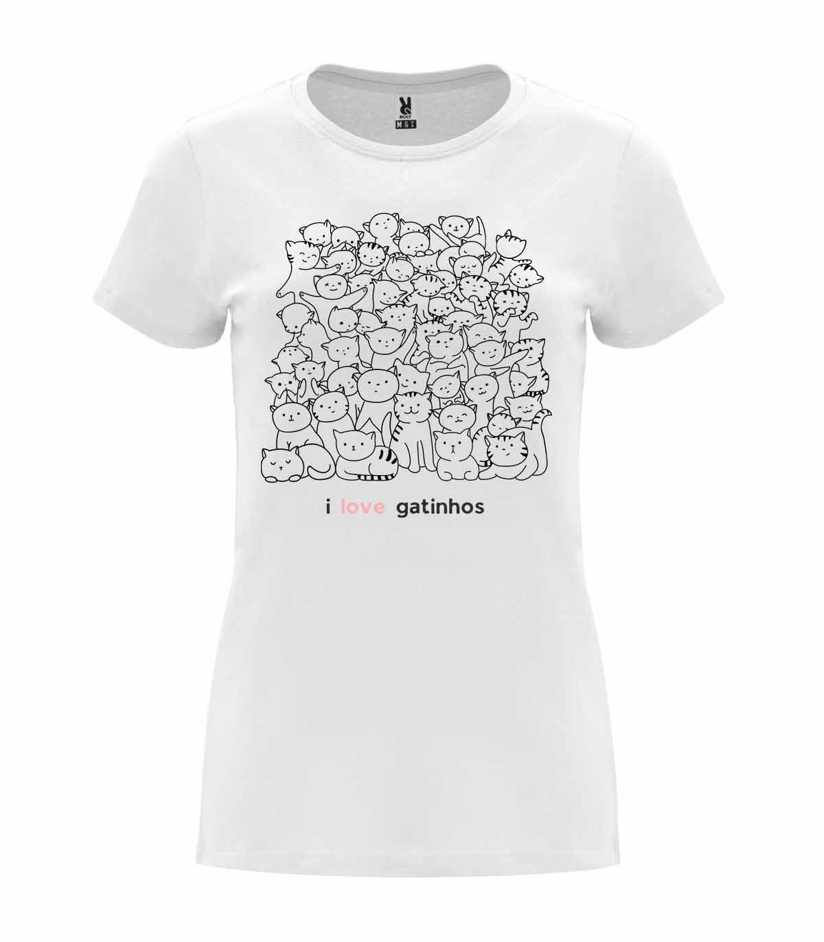 T-shirt feminina I Love Gatinhos