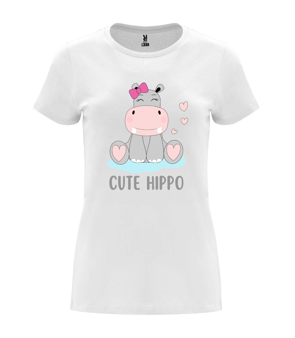 T-shirt feminina Cute Hippo