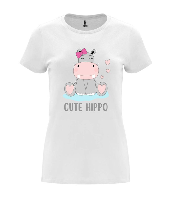 T-shirt feminina Cute Hippo