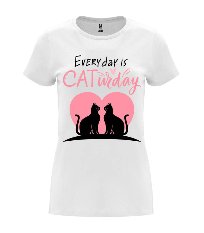 T-shirt feminina Every Day is Caturday