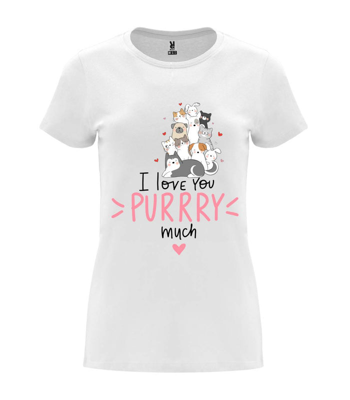 T-shirt feminina I Love You Purrry Much