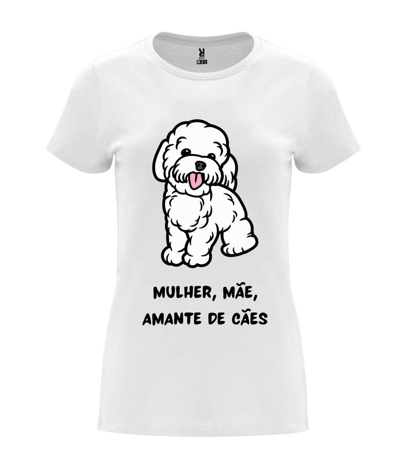 T-shirt feminina Mulher, Mãe, Amante de Cães