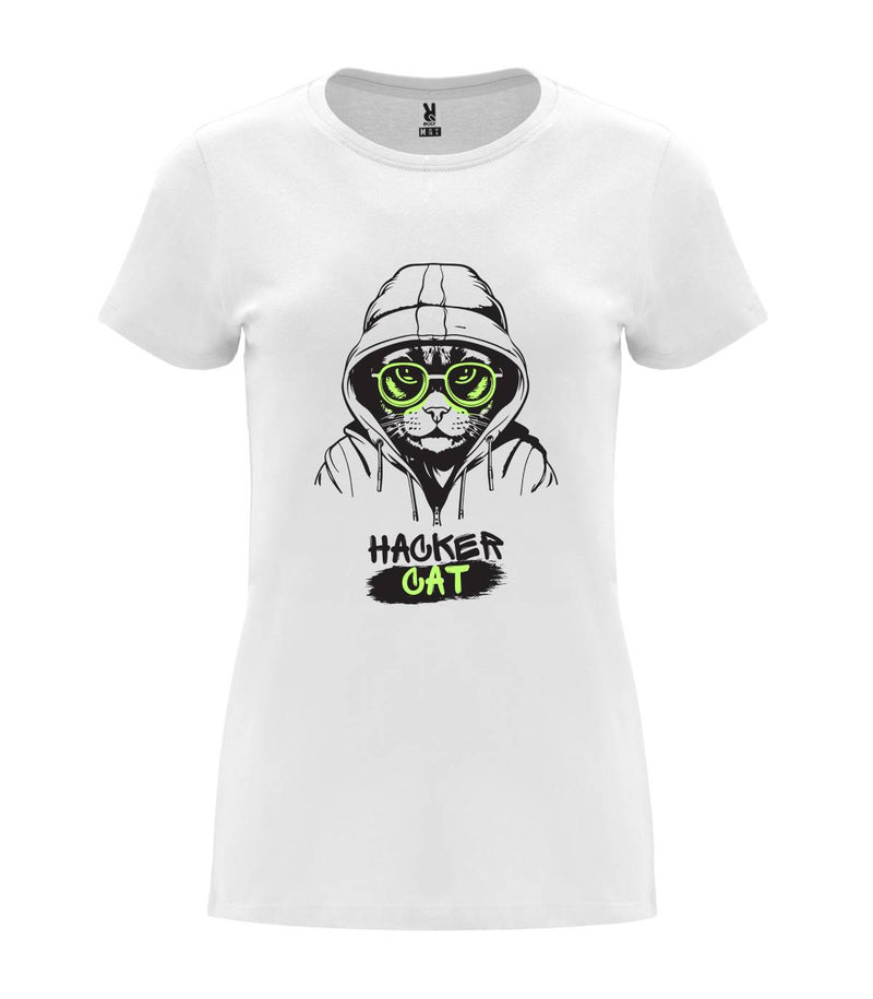 T-shirt feminina Hacker Cat