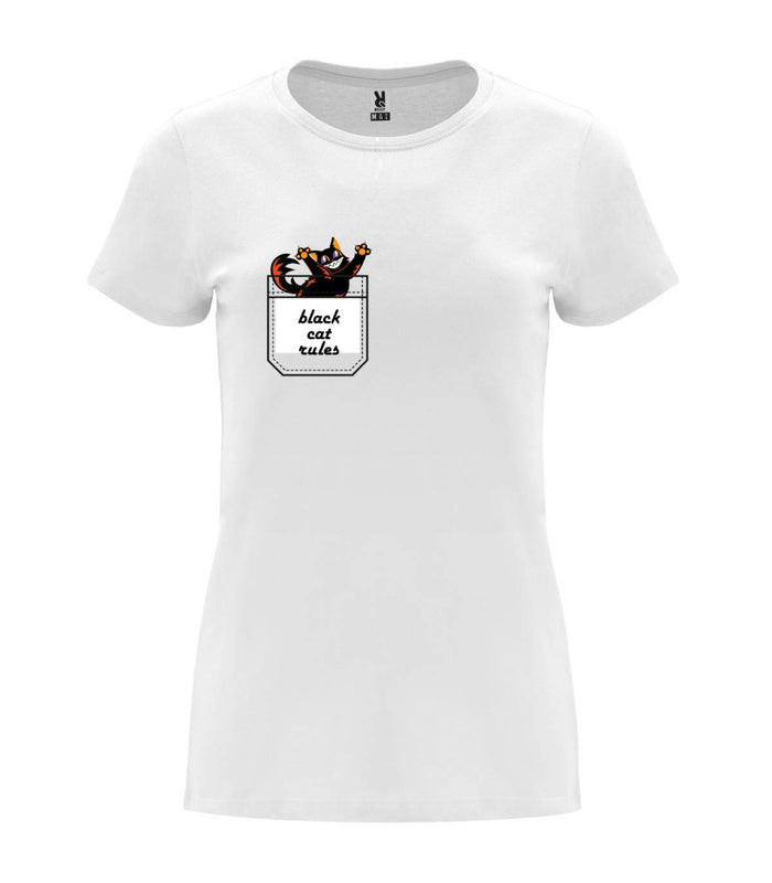 T-shirt feminina Black Cat Rules